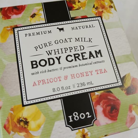 Beekman 1802 APRICOT & HONEY TEA 8 oz whipped body cream pure goat milk NIB - Picture 1 of 6